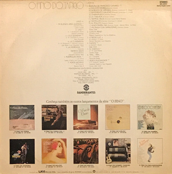 Various : O Fino Do Tango (LP, Comp, RE)