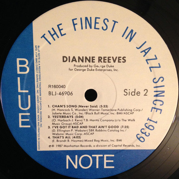 Dianne Reeves : Dianne Reeves (LP, Album, Club)