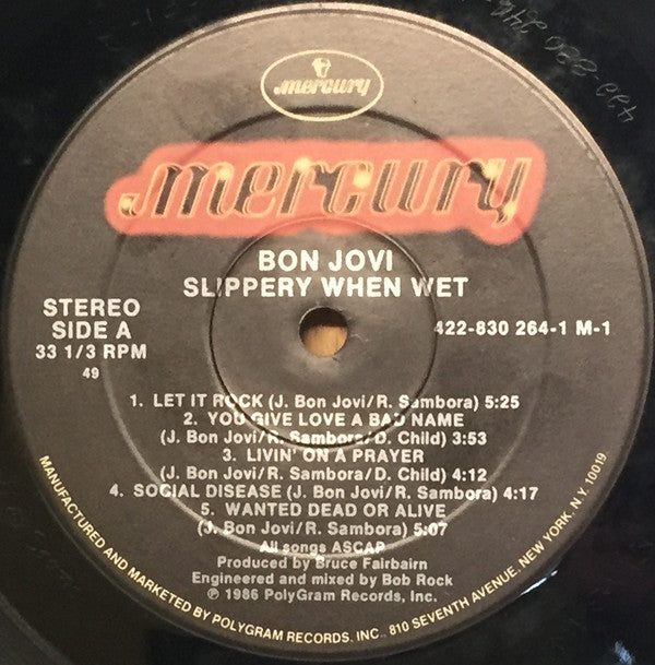Bon Jovi : Slippery When Wet (LP, Album, 49 )