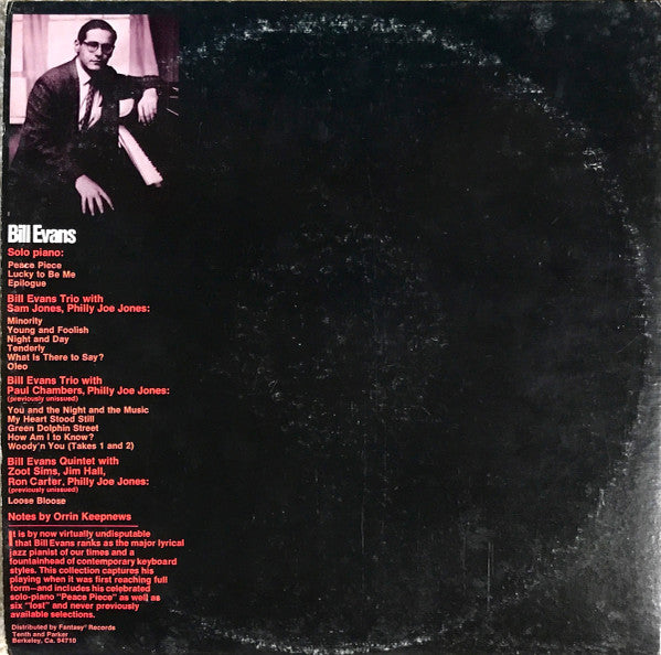 Bill Evans : Peace Piece And Other Pieces (2xLP, Mono, RM, Gat)