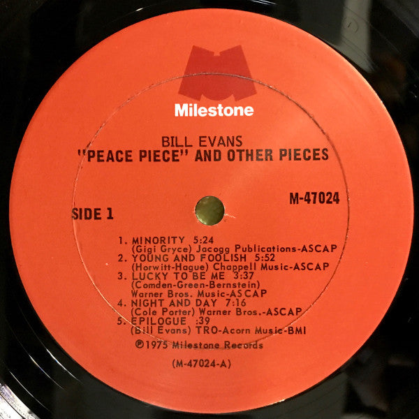 Bill Evans : Peace Piece And Other Pieces (2xLP, Mono, RM, Gat)