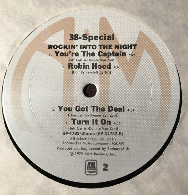 38 Special (2) : Rockin' Into The Night (LP, Album, Pit)