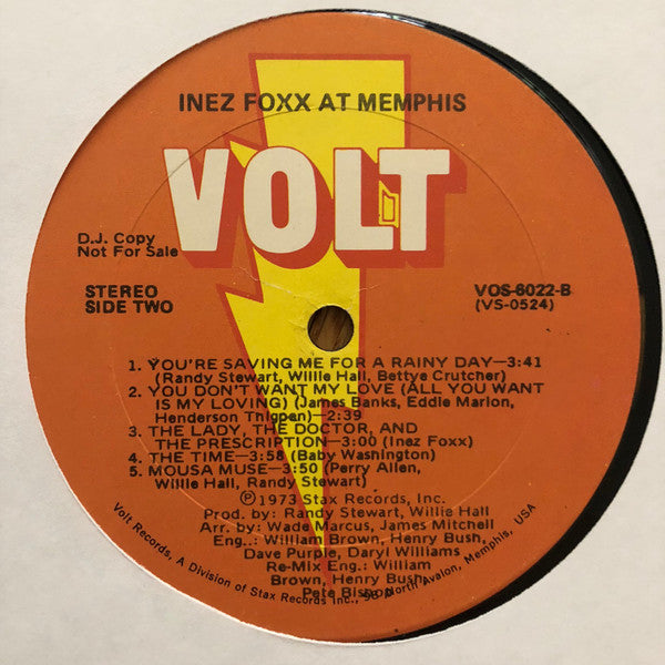 Inez Foxx : Inez Foxx At Memphis (LP, Album, Promo)