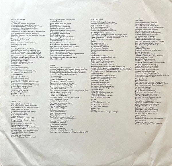 The Jim Carroll Band : Dry Dreams (LP, Album, Spe)