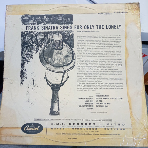 Frank Sinatra : Frank Sinatra Sings For Only The Lonely (LP, Album)