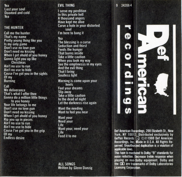 Danzig : Danzig (Cass, Album, Dol)
