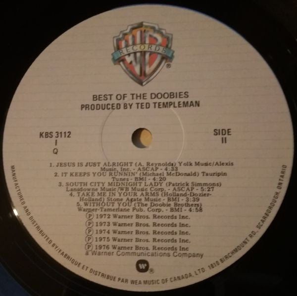 The Doobie Brothers : Best Of The Doobies (LP, Comp, RE)