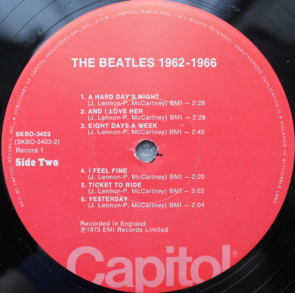 The Beatles : 1962-1966 (2xLP, Comp, RE, Pre)