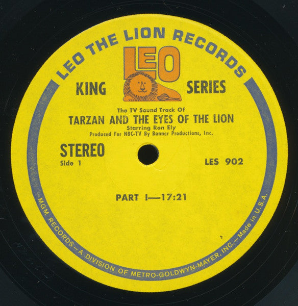 Ron Ely : The TV Sound Track Of Tarzan Starring Ron Ely In "The Eyes Of The Lion" (LP)
