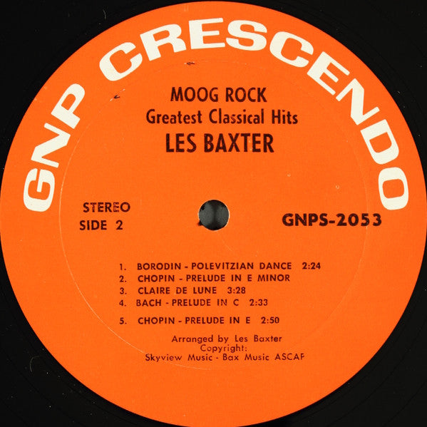 Les Baxter : Moog Rock: Greatest Classical Hits (LP, Album)