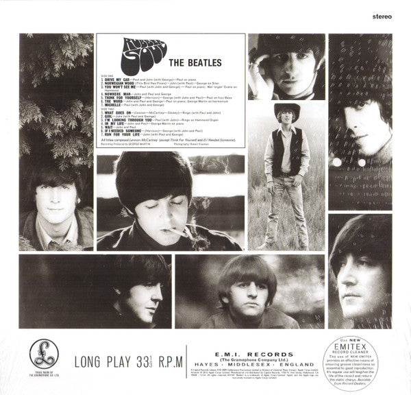 The Beatles : Rubber Soul (LP, Album, RE, RM, Mem)