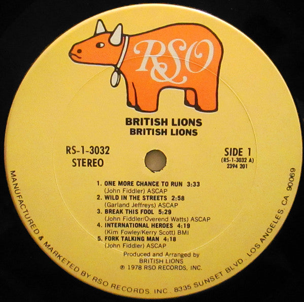 British Lions : British Lions (LP, Album, Pit)
