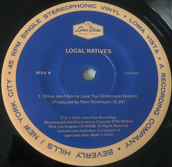 Local Natives : When Am I Gonna Lose You (7", RSD)