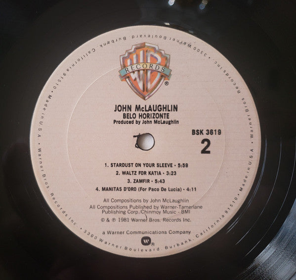John McLaughlin : Belo Horizonte (LP, Album, Club)