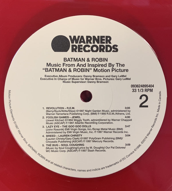 Various : Batman & Robin: Music From And Inspired By The "Batman & Robin" Motion Picture (LP, Red + LP, Blu + RSD, Comp, Ltd, RE, S/Edition)
