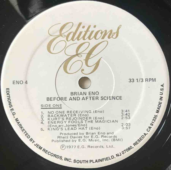 Brian Eno : Before And After Science (LP, Album, RE)