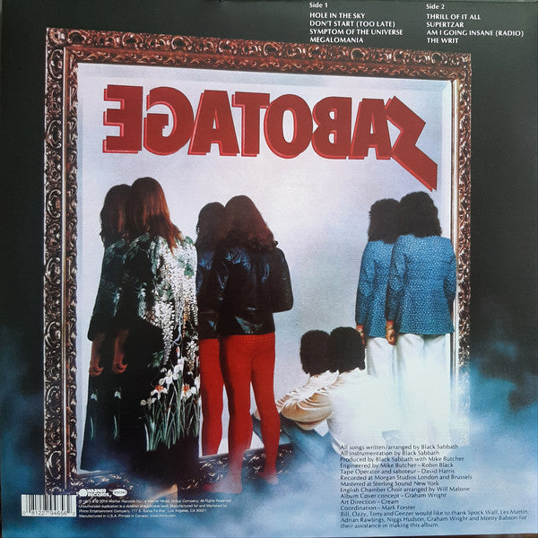 Black Sabbath : Sabotage (LP, Album, RE, RM, 180)