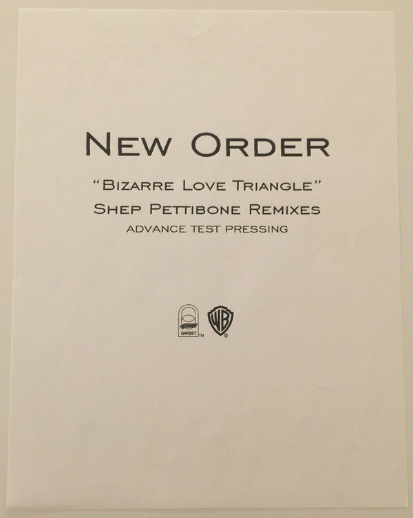 New Order : Bizarre Love Triangle (12", Promo, TP)