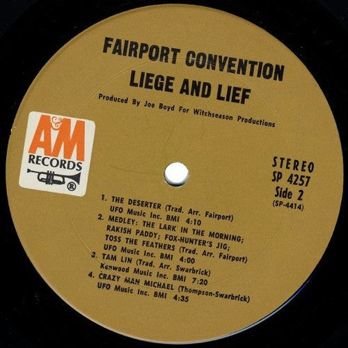 Fairport Convention : Liege & Lief (LP, Album, Pit)