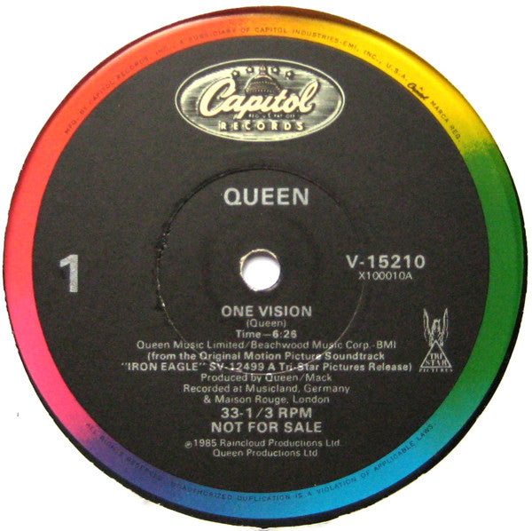 Queen : One Vision (12", Single, Promo)