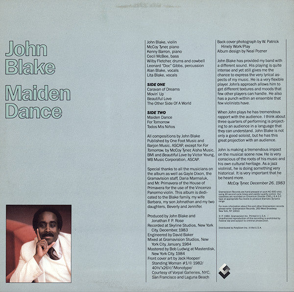 John Blake : Maiden Dance (LP, Album)
