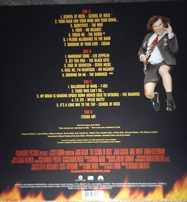 Various : School Of Rock (Music From And Inspired By The Motion Picture) (LP + LP, S/Sided, Etch + Comp, Ltd, RE, Ora)