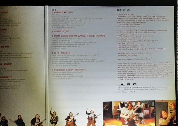 Various : School Of Rock (Music From And Inspired By The Motion Picture) (LP + LP, S/Sided, Etch + Comp, Ltd, RE, Ora)