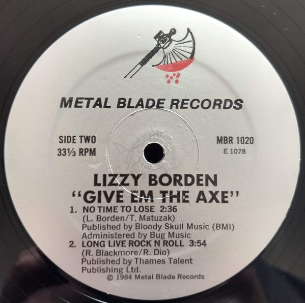 Lizzy Borden : Give 'Em The Axe (12", EP)