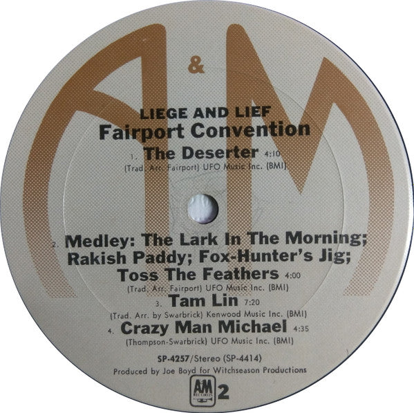 Fairport Convention : Liege & Lief (LP, Album, RE, Pit)