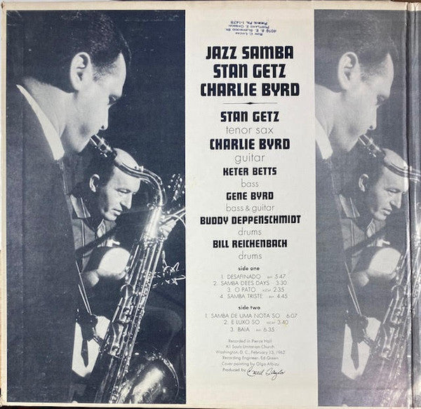 Stan Getz / Charlie Byrd : Jazz Samba (LP, Album, Mono, H.V)