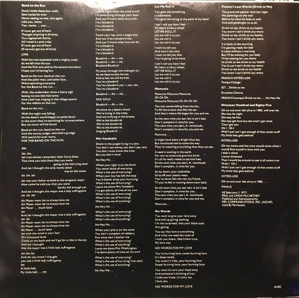 Paul McCartney & Wings* : Band On The Run (LP, Album, RE)