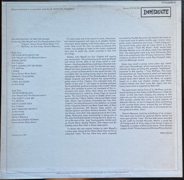 Various : An Anthology Of British Blues (LP, Comp, Pit)