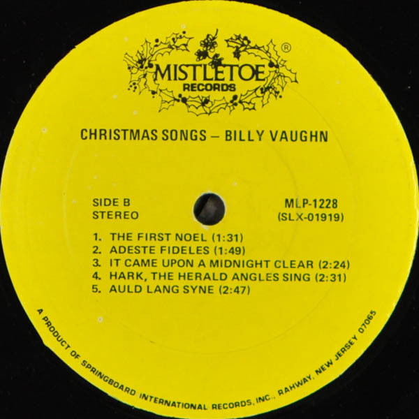 Billy Vaughn : Christmas Songs (LP, Album)