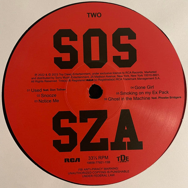 SZA (2) : SOS (2xLP, Album, MPO)