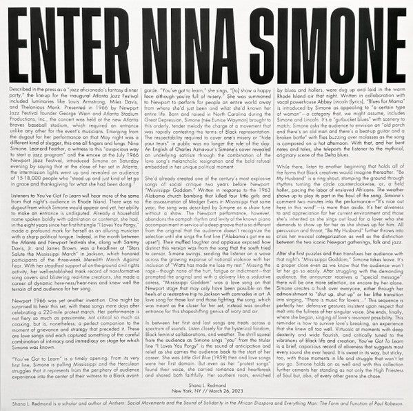 Nina Simone : You've Got To Learn (LP, Album)