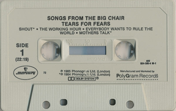 Tears For Fears : Songs From The Big Chair (Cass, Album, Dol)