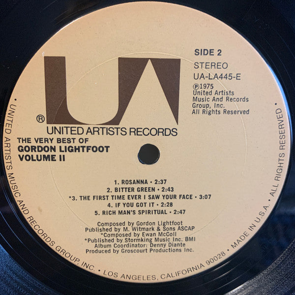 Gordon Lightfoot : The Very Best Of Gordon Lightfoot Vol. II (LP, Comp, Ter)
