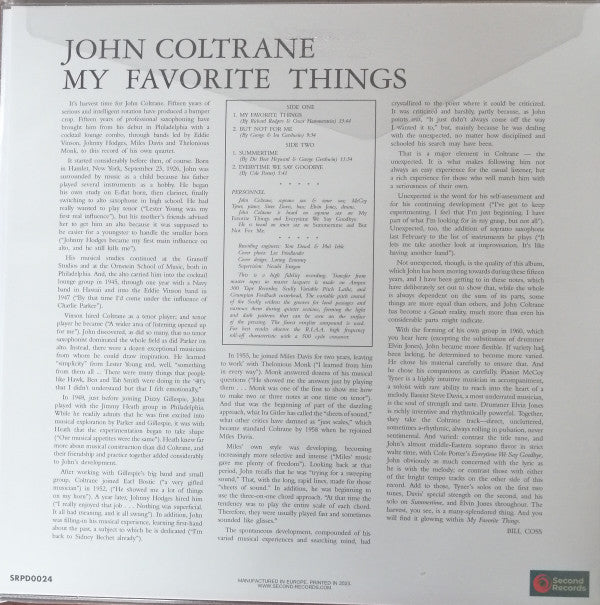 John Coltrane : My Favorite Things (LP, Album, RE)
