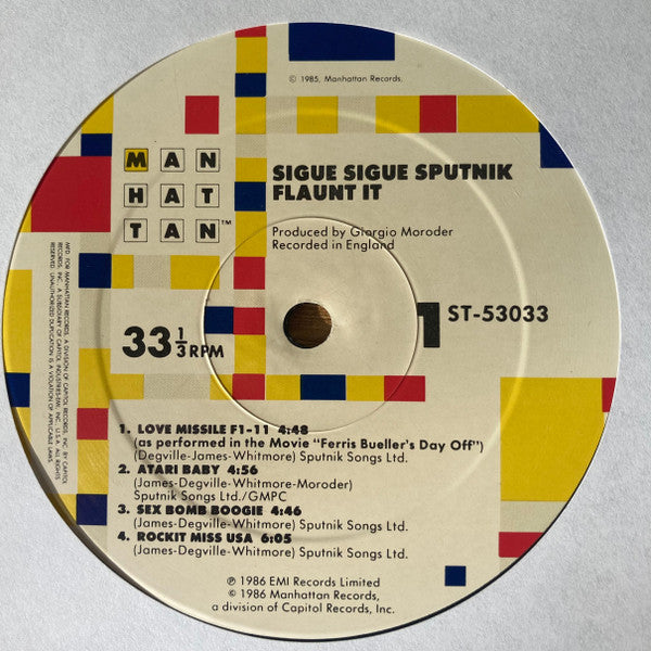 Sigue Sigue Sputnik : Flaunt It (LP, Album, Spe)