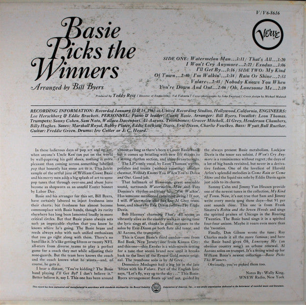 Basie* : Basie Picks The Winners (LP, Album, MGM)