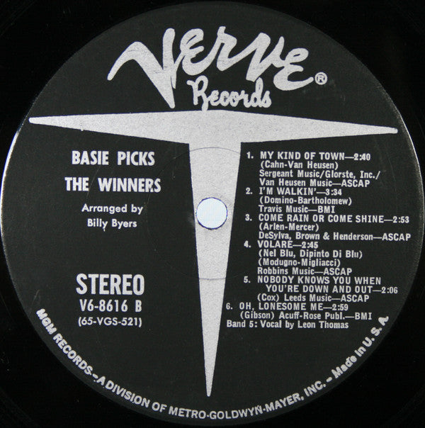 Basie* : Basie Picks The Winners (LP, Album, MGM)