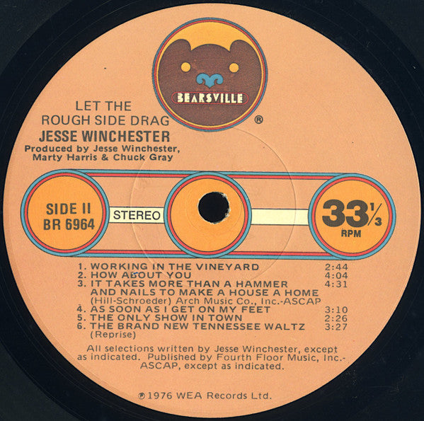 Jesse Winchester : Let The Rough Side Drag (LP, Album, Los)
