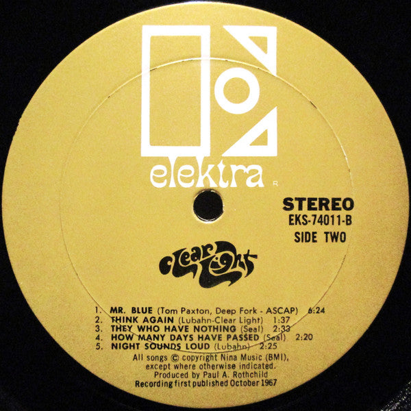 Clear Light (2) : Clear Light (LP, Album, Mon)