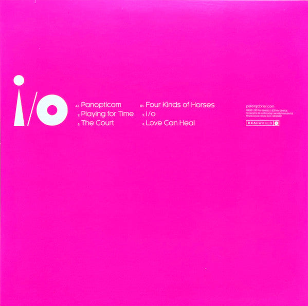Peter Gabriel : I/O (4xLP, Album + 2xCD, Album + Blu-ray, Blu-ray-A, Mu)