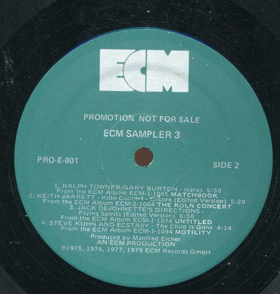 Various : ECM Sampler 3 (LP, Promo, Smplr)