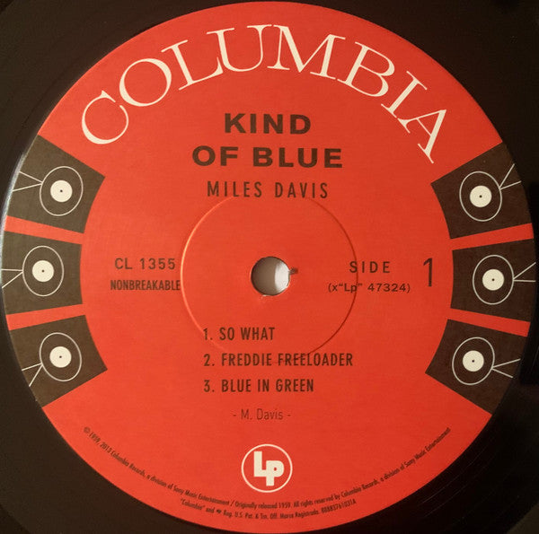 Miles Davis : Kind Of Blue (LP, Album, Mono, RE, RM, 180)