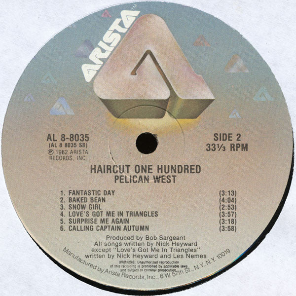 Haircut One Hundred : Pelican West (LP, Album, RE)
