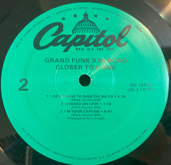 Grand Funk Railroad : Closer To Home (LP, Album, RE, SRC)