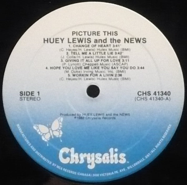 Huey Lewis And The News* : Picture This (LP, Album, RE)
