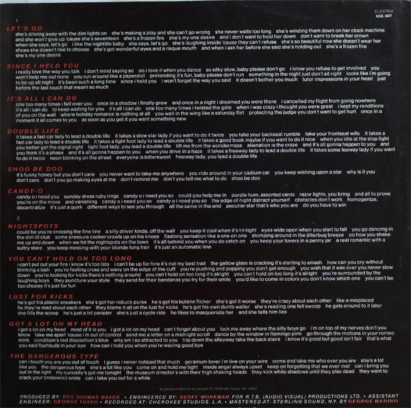 The Cars : Candy-O (LP, Album)